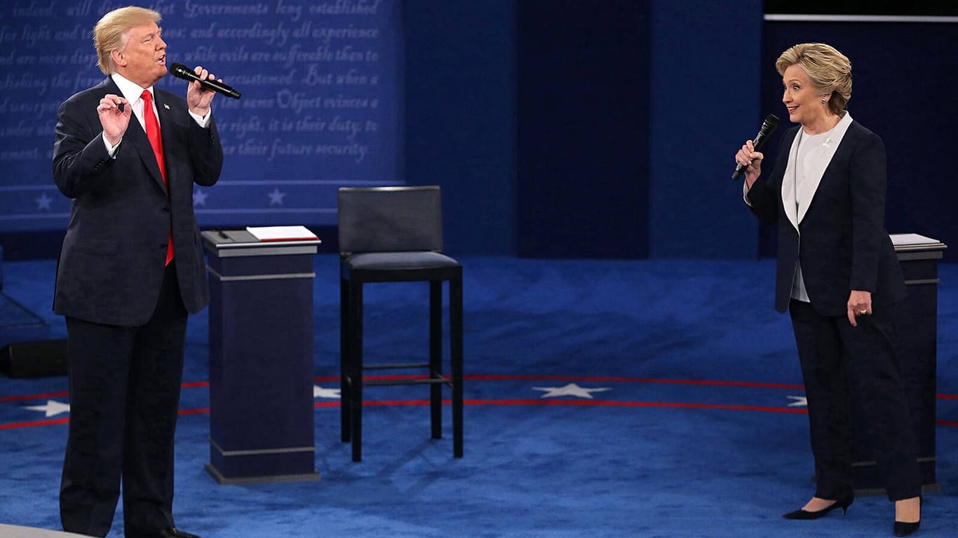 TV-Debatte 2016: Am Ende gewann Donald Trump gegen Hillary Clinton (Archivbild).