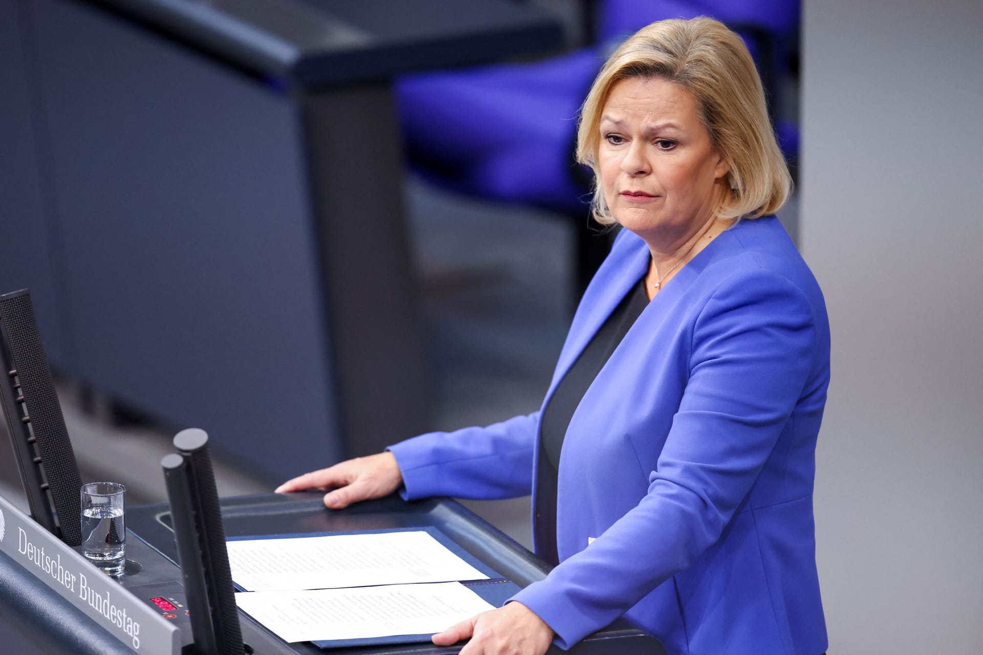 Nancy Faeser, Bundesinnenministerin (SPD) (Archivbild): Auch andere Politiker warnen davor, dass die AfD der Wirtschaft schade.