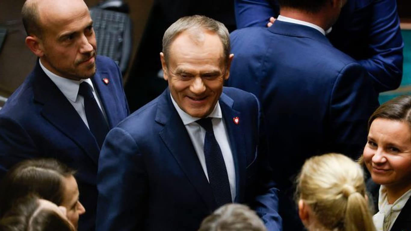 Donald Tusk (Mitte): Er ist der künftige Regierungschef Polens.