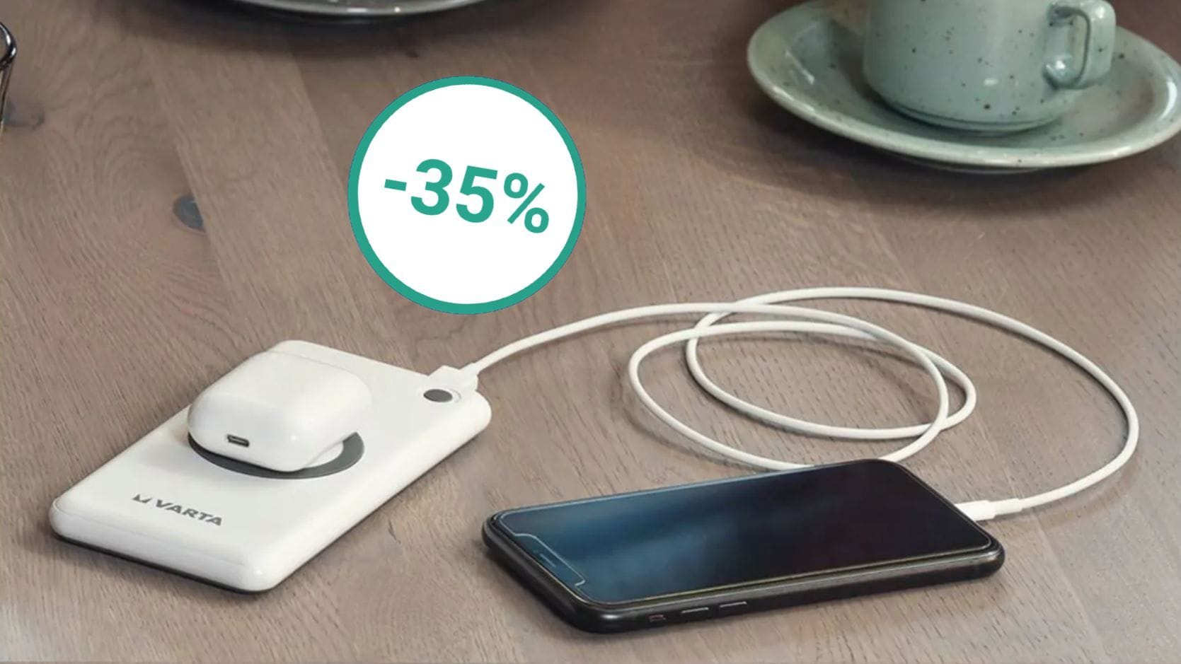 Unter 30 Euro bei Aldi: Die leistungsstarke 2-in-1-Powerbank von Varta ist jetzt stark reduziert im Angebot.