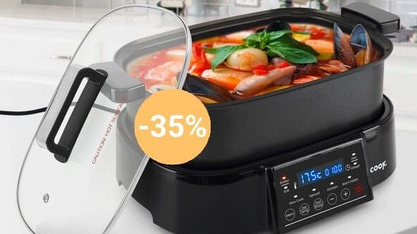 Den 2-in-1-Multikocher von Cook ergattern Sie aktuell im Aldi-Onlineshop für weniger als 100 Euro im Angebot.