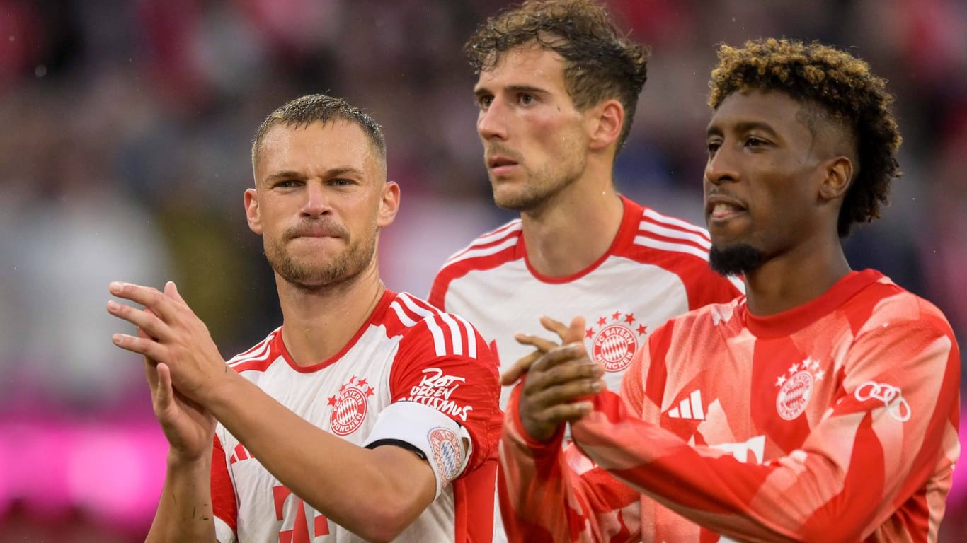 Joshua Kimmich, Leon Goretzka und Kingsley Coman (v. l. n. r.): Die Bayern-Stars werden genau unter die Lupe genommen.