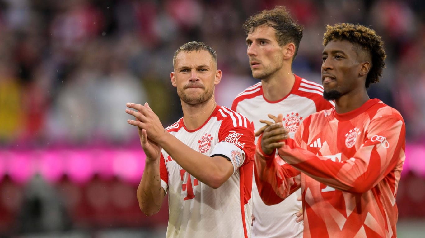 Joshua Kimmich, Leon Goretzka und Kingsley Coman (v. l. n. r.): Die Bayern-Stars werden genau unter die Lupe genommen.