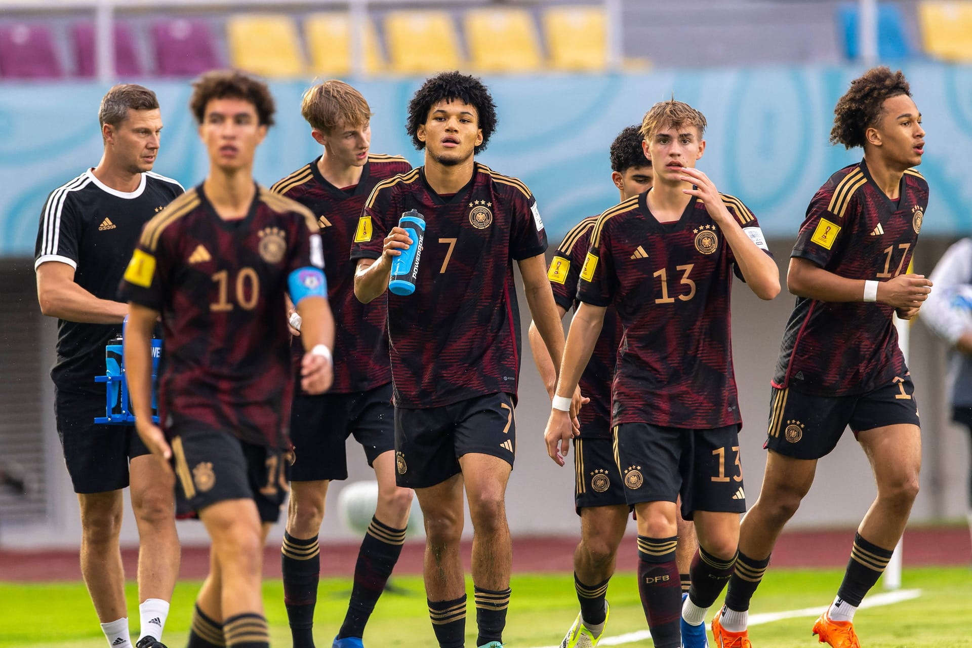 Die deutsche U17: Im WM-Finale treffen sie auf Frankreich.