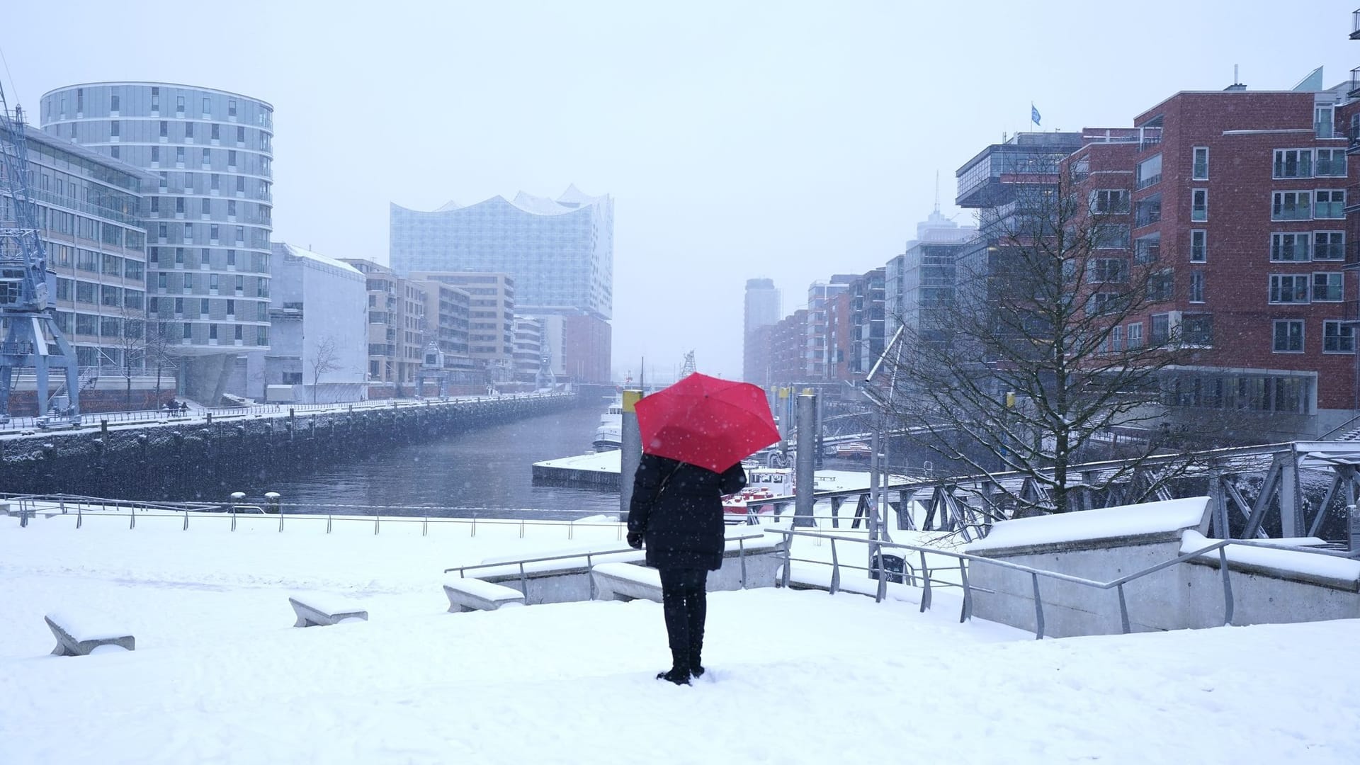 Schnee in Hamburg
