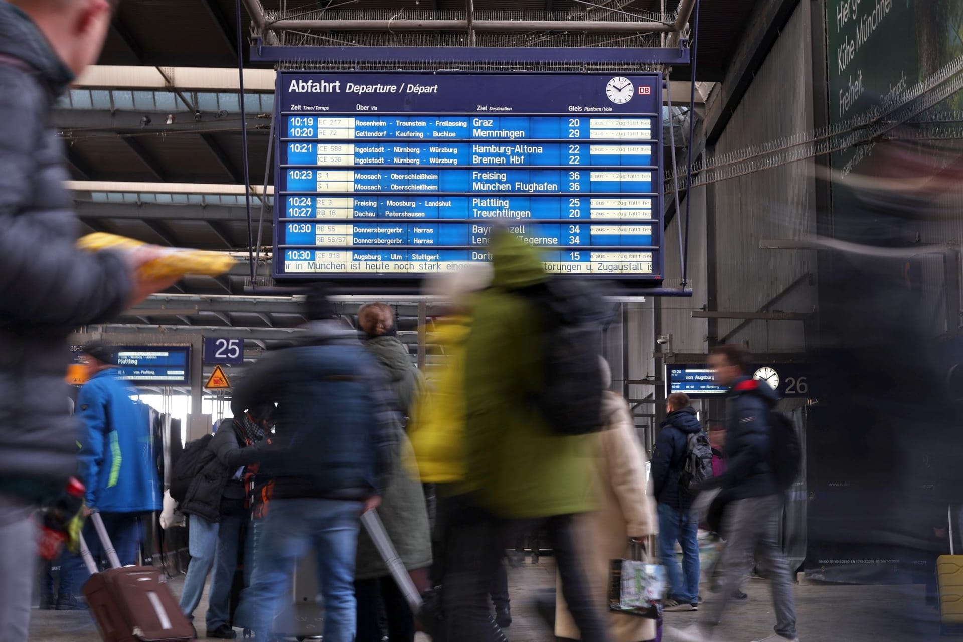 Winterwetter - Münchener Hauptbahnhof