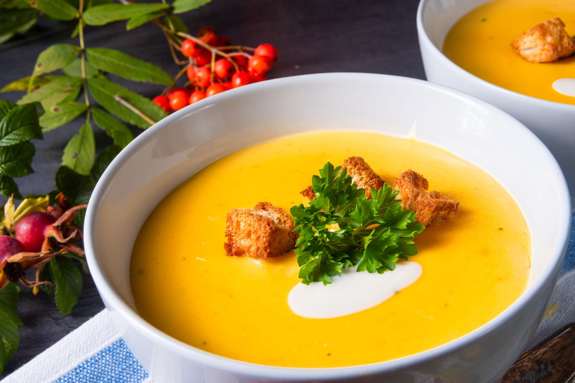 Kürbissuppe mit Kokosmilch