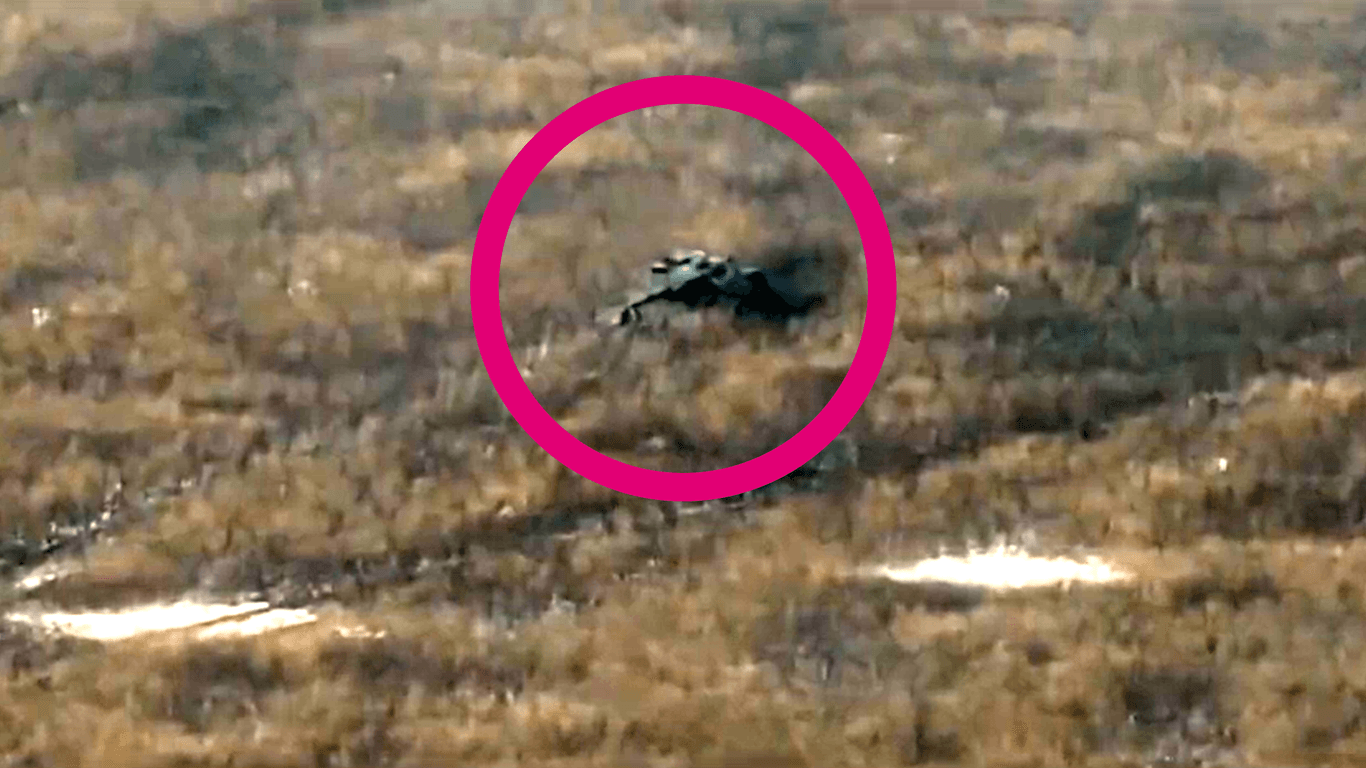 Deutscher Panzer: Dieses Video soll zeigen, wie erstmals ein Leopard 1A5 durch russische Soldaten zerstört wird.