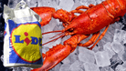 Ein Hummer auf Eis (Symbolbild): Kurz vor den Feiertagen verkauft der Discounter Lidl Tiefkühl-Hummer.