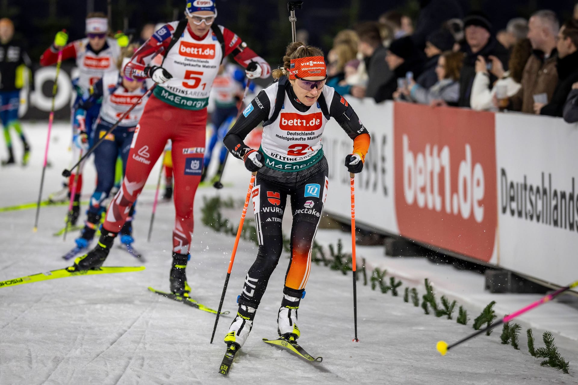 Janina Hettich-Walz: Die Biathletin beim Event auf Schalke.