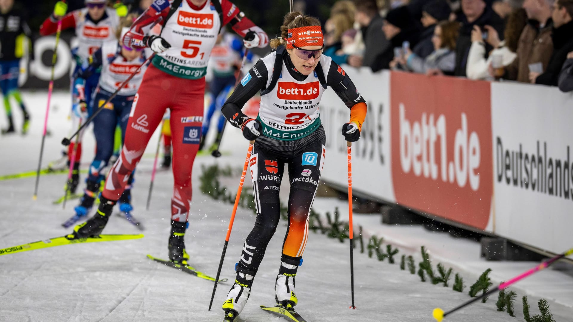 Janina Hettich-Walz: Die Biathletin beim Event auf Schalke.