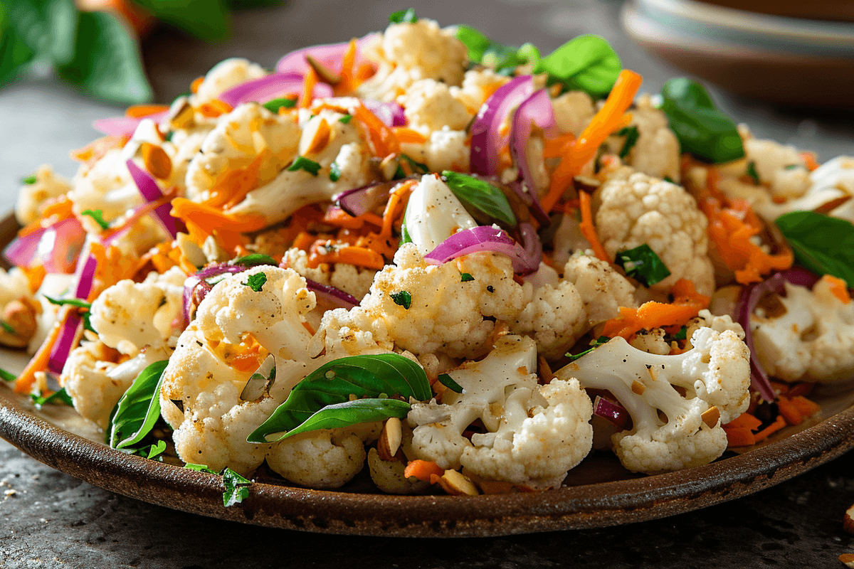 Veganer Blumenkohlsalat