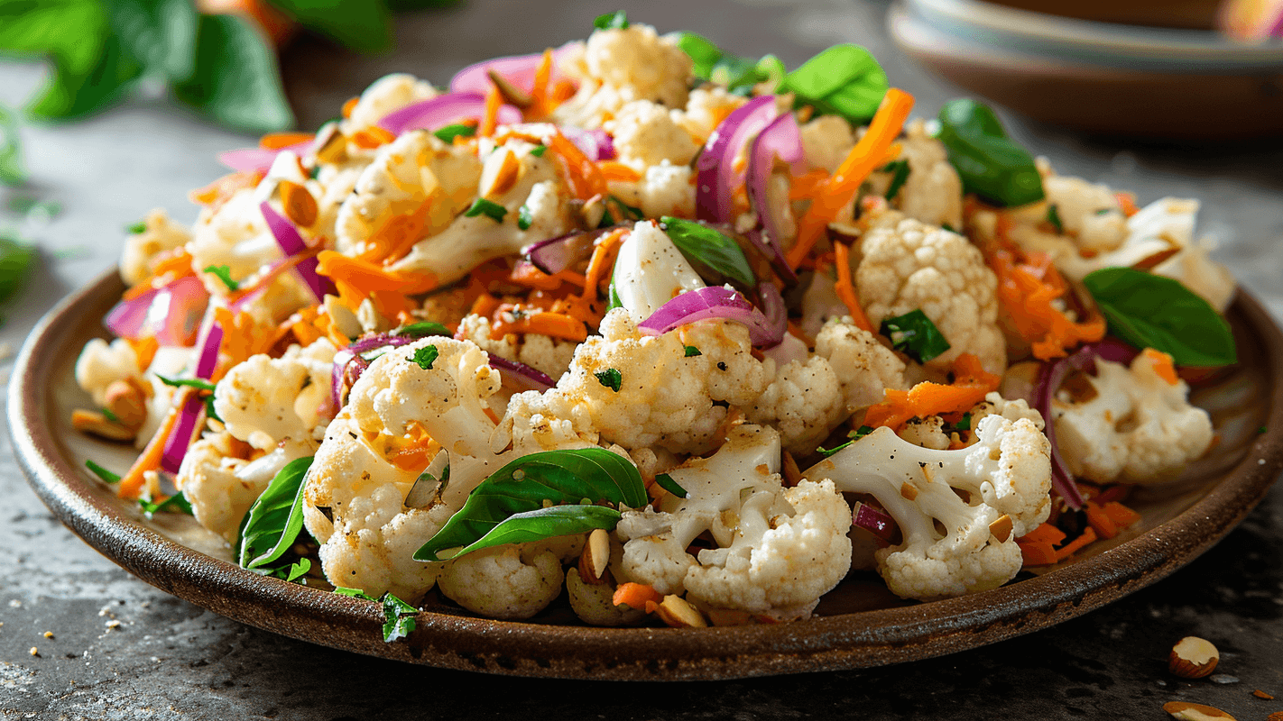 Veganer Blumenkohlsalat