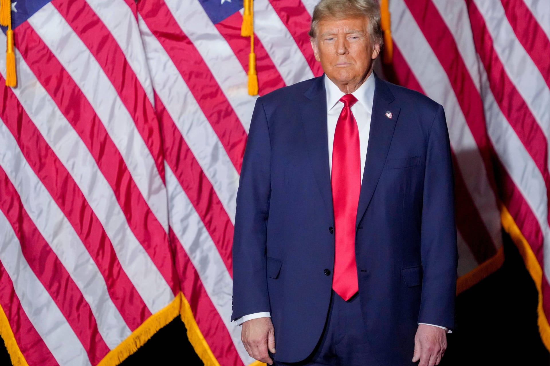 Donald Trump nach seinem Vorwahlsieg in Iowa.