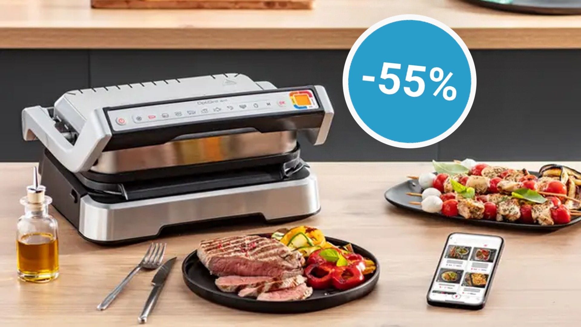 Heute ist der Tefal Optigrill bei Media Markt so günstig wie noch nie im Angebot.