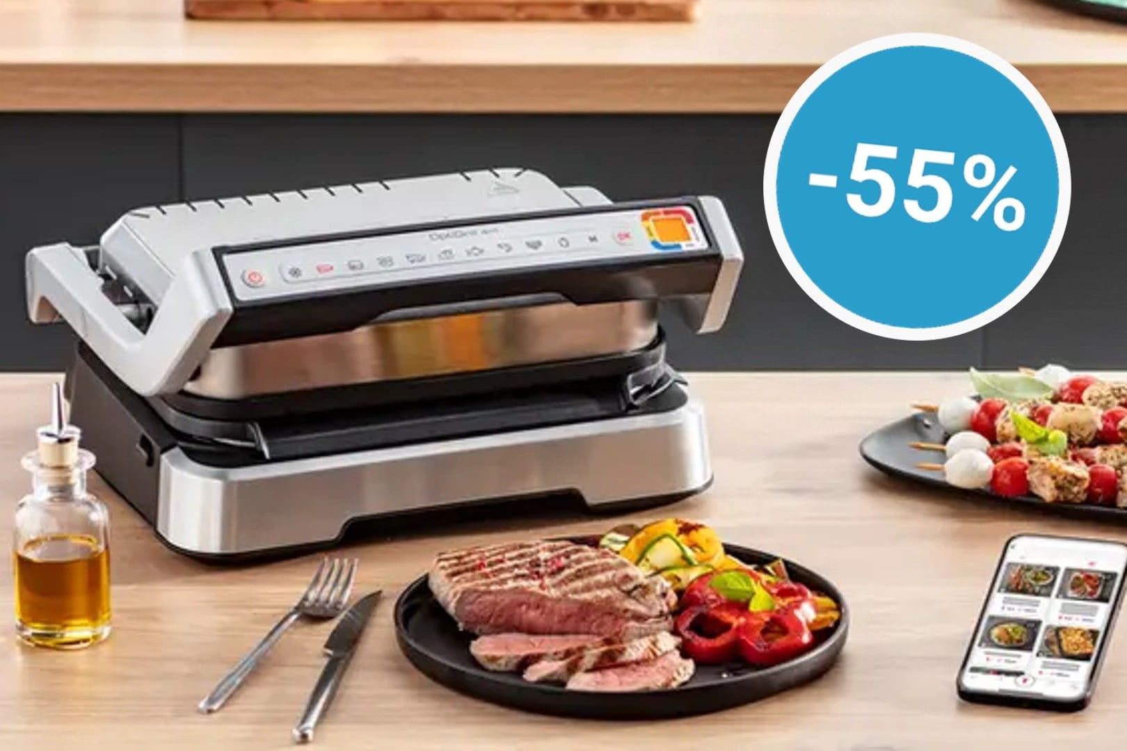 Heute ist der Tefal Optigrill bei Media Markt so günstig wie noch nie im Angebot.