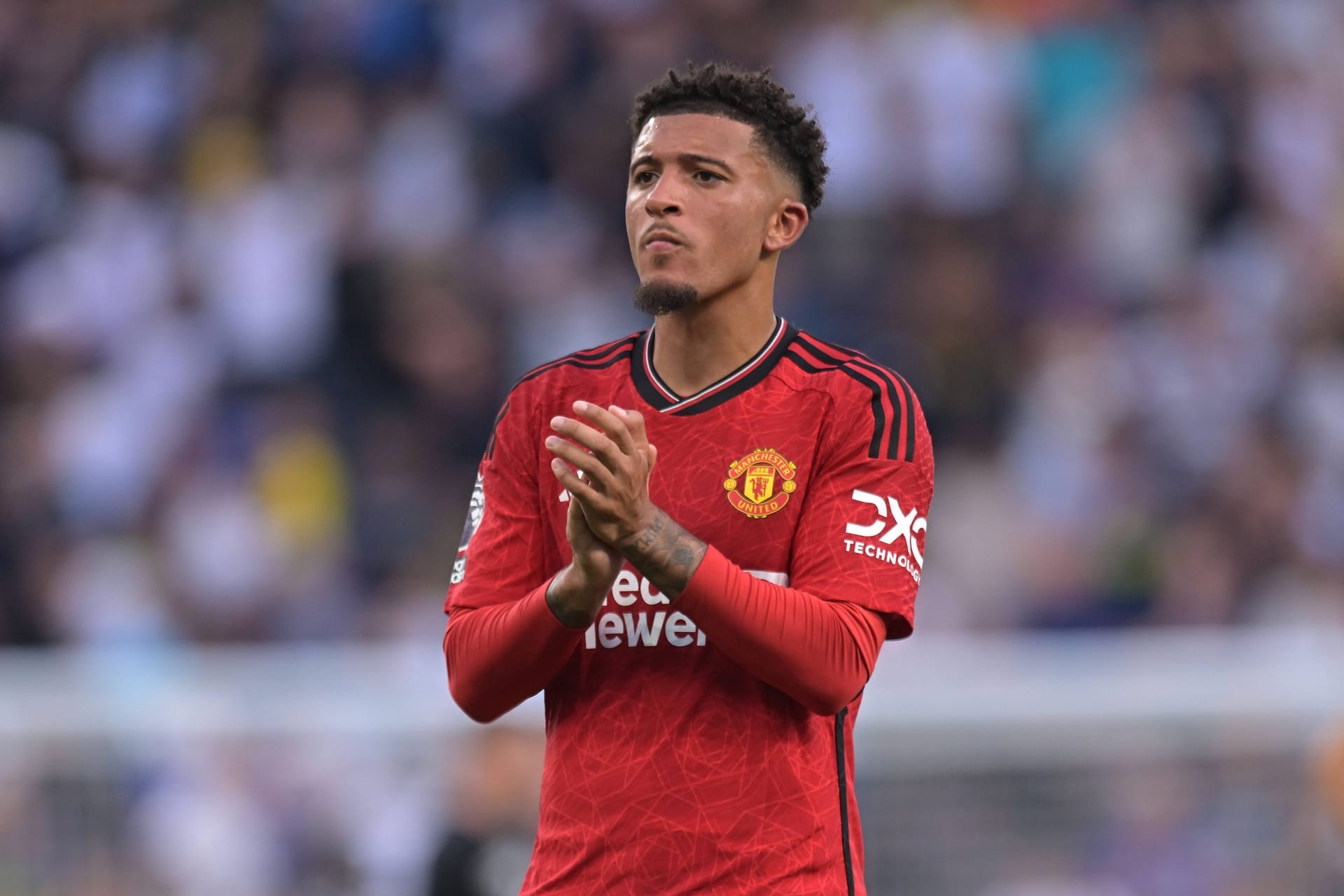 Jadon Sancho steht aktuell bei Manchester United unter Vertrag.