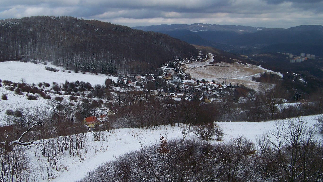 Die tschechische Stadt Ústí nad Labem im Winter: In einem nahegelegenen Dorf hat sich ein Mann Ohren und Penis abgeschnitten.