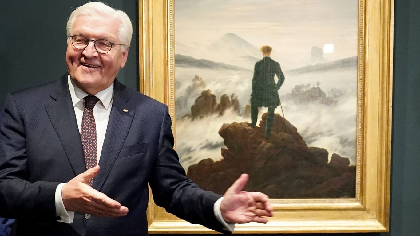 Bundespräsident Steinmeier bei der Hamburger Ausstellungseröffnung: