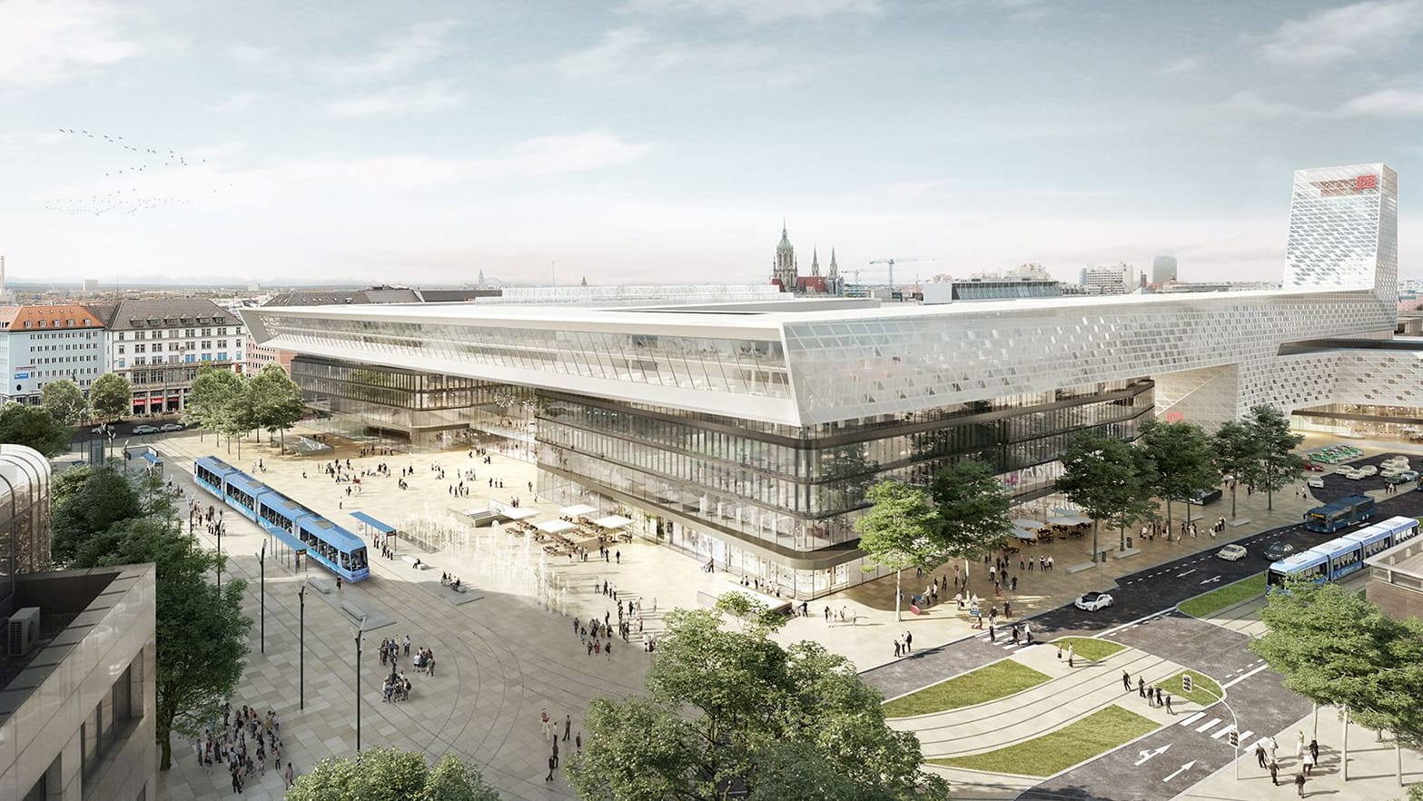 So soll er einmal aussehen: Der künftige Hauptbahnhof in München.