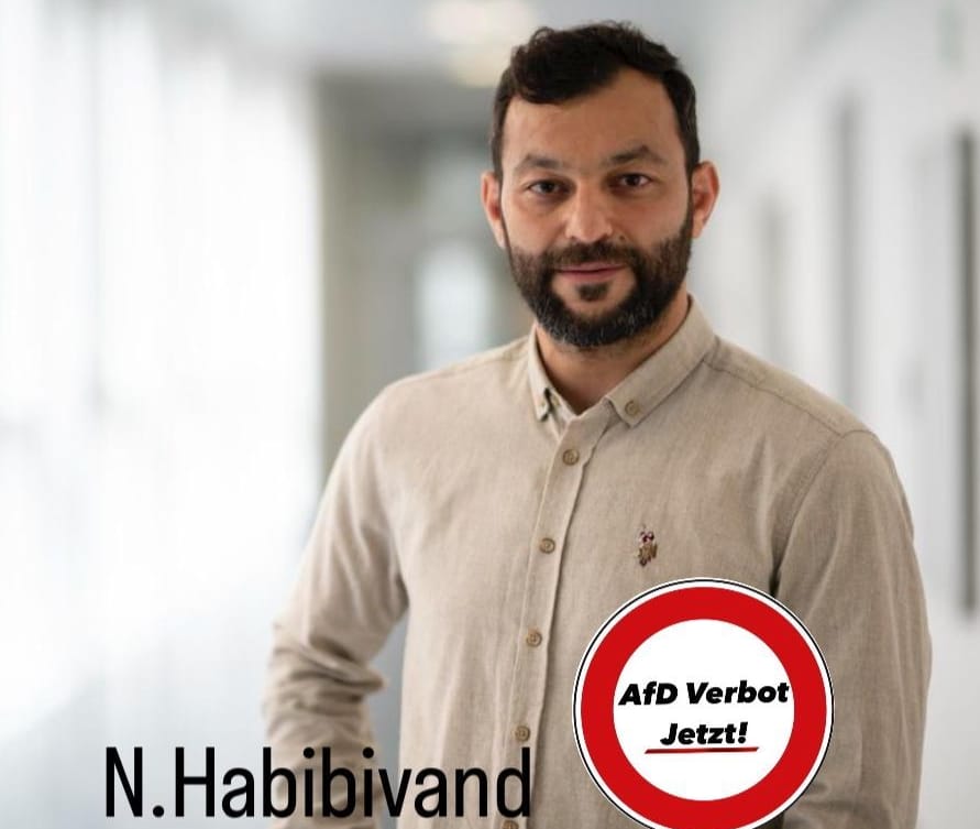 N. Habibivand, Automatisierungsingenieur: Er fordert, dass die AfD verboten wird.