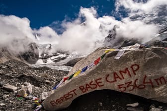 Base Camp Süd am Mount Everest (Symbolbild): Mit zwei Jahren ist der junge Schotte der jüngste Mensch, der jemals in diesem Basislager war.