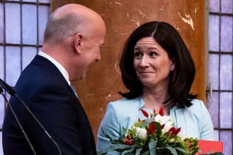 Der Regierende Bürgermeister Kai Wegner ernennt Katharina Günther-Wünsch zur Senatorin (Archivfoto): Sind die beiden mehr als nur Kollegen?