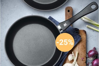 Amazon-Angebote für die Küche: Der Onlineriese bietet ein Pfannenset von WMF zum Spitzenpreis an.
