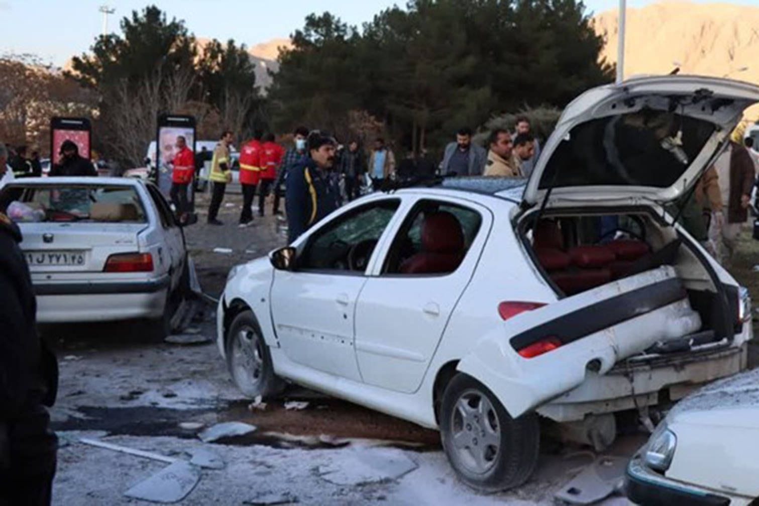 Ort des Anschlags in der iranischen Stadt Kerman: 84 Menschen kamen bei den Explosionen ums Leben, 284 wurden verletzt.