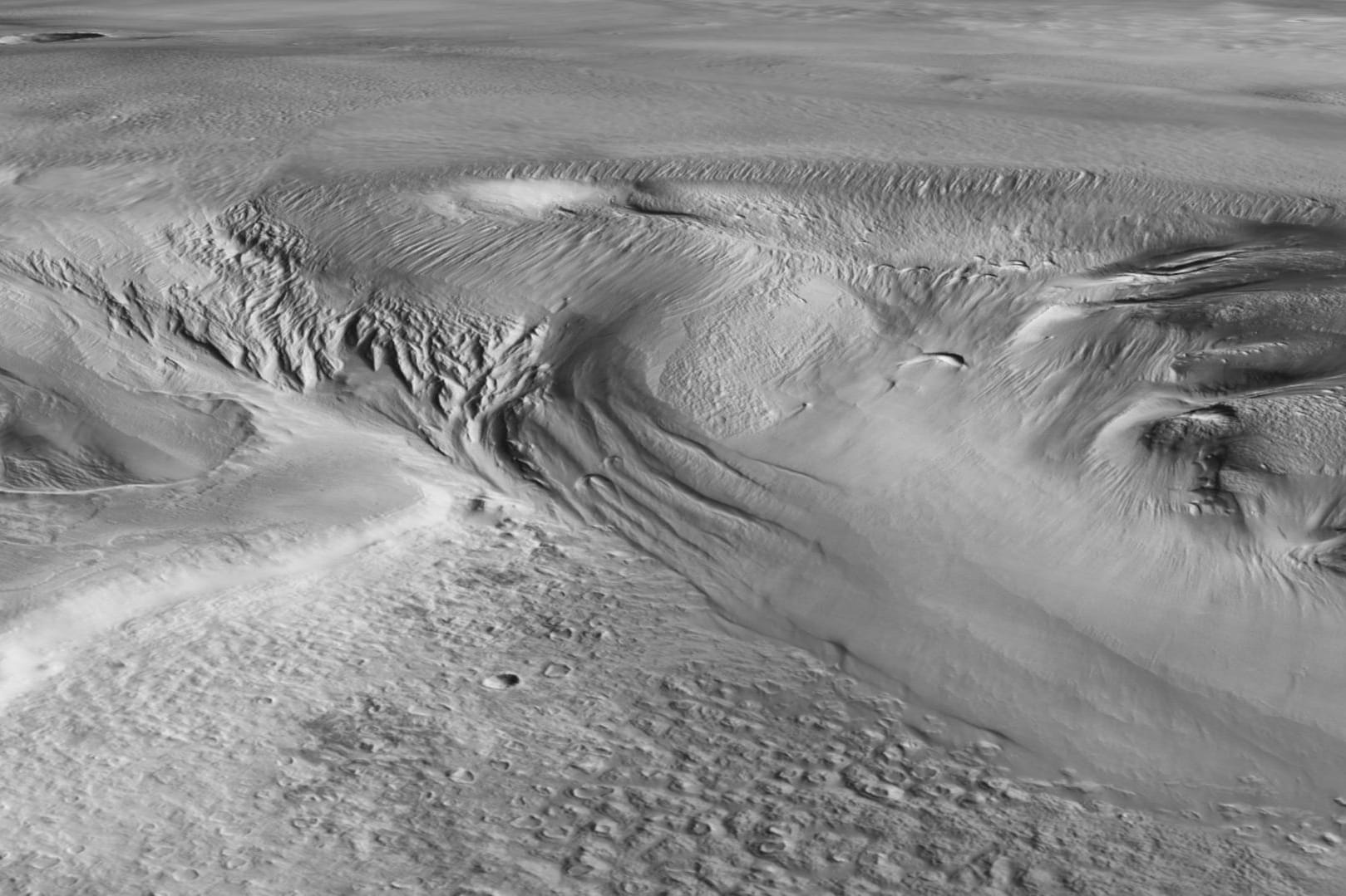Womöglich riesige Eismassen auf dem Mars