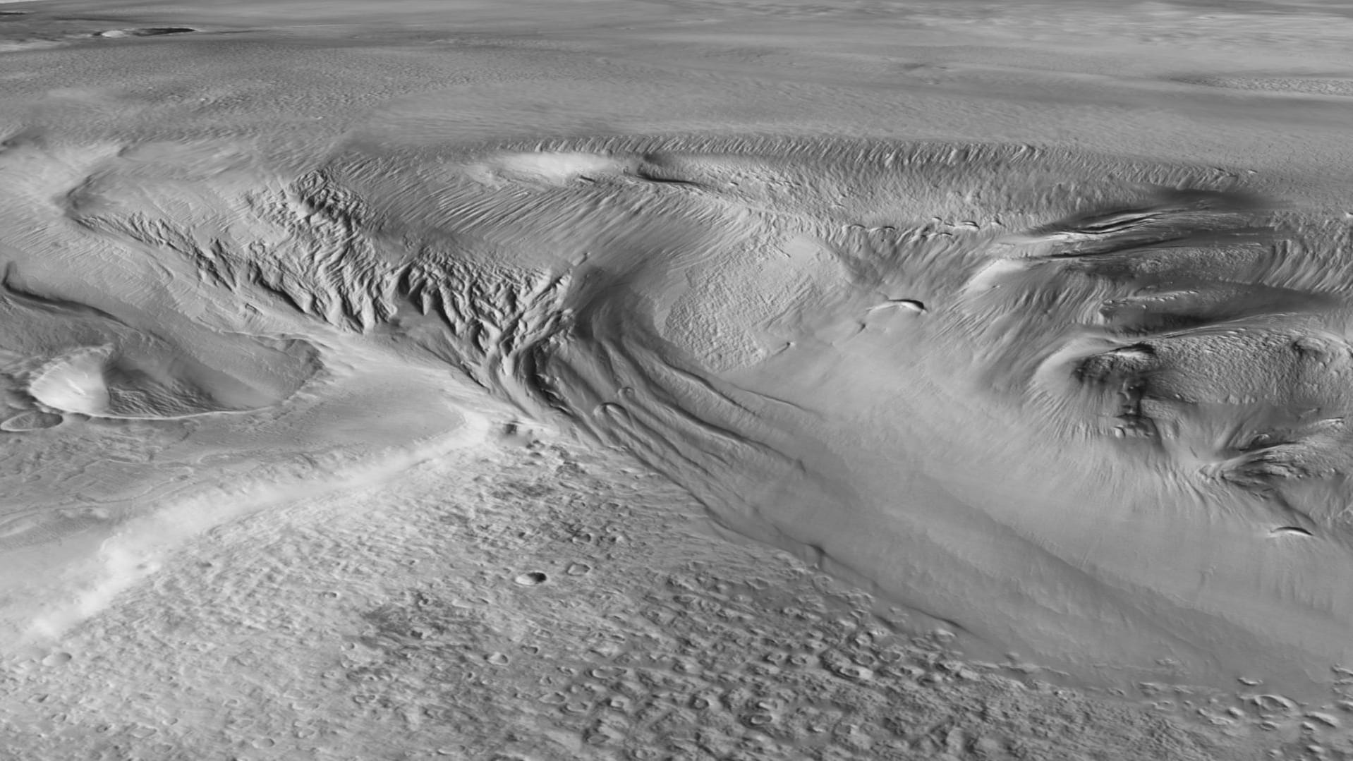 Womöglich riesige Eismassen auf dem Mars Womöglich riesige Eismassen auf dem Mars