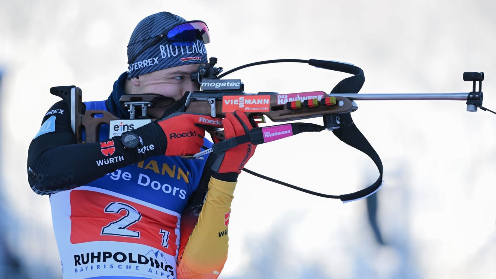 Starke Vorstellung: Justus Strelow am Schießstand in Ruhpolding.