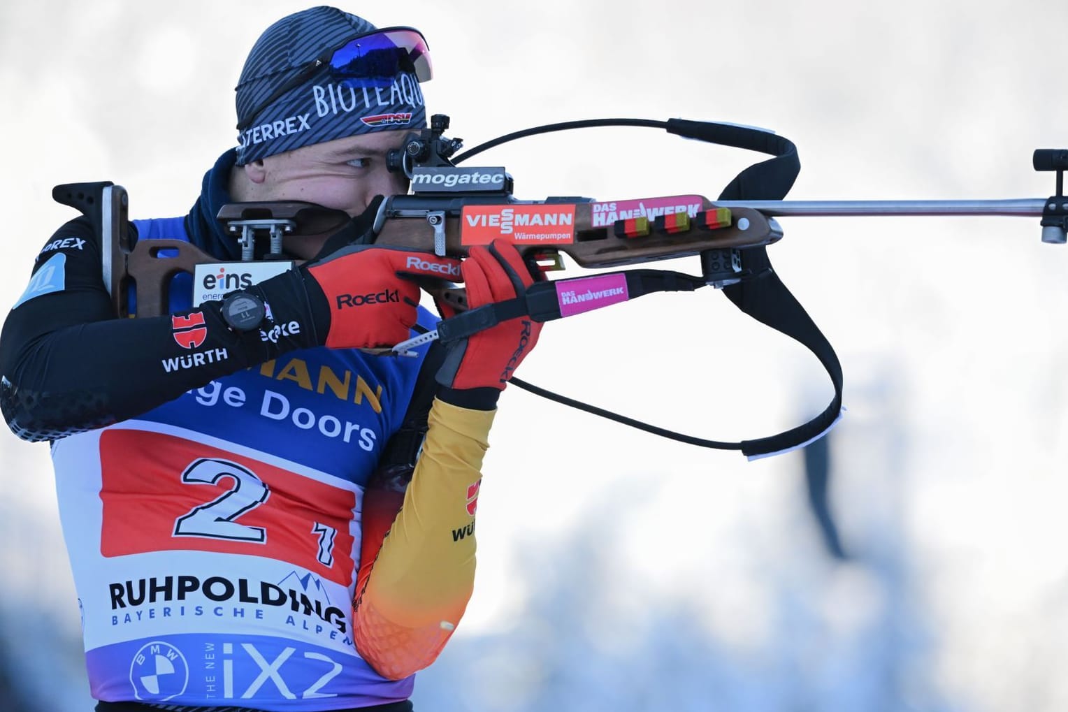 Starke Vorstellung: Justus Strelow am Schießstand in Ruhpolding.