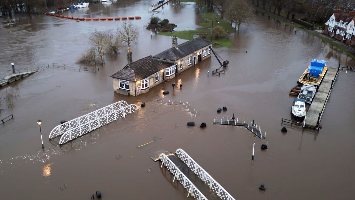 Überflutungen im britischen York: Der nächste Sturm zieht auf.