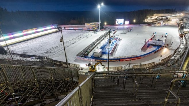 Arena in Oberhof: Hier fahren die Athleten.