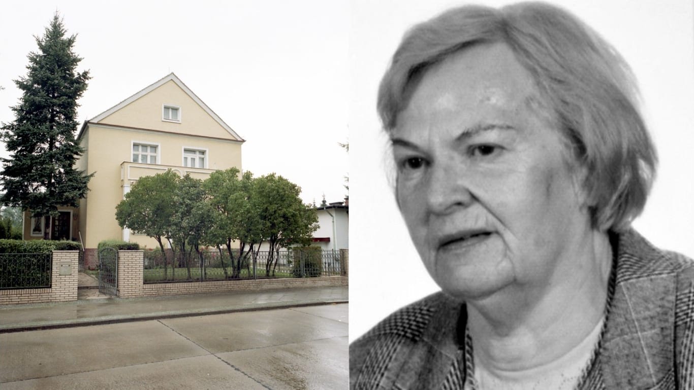 Die getötete Ella Dörrier (l.) und ihr damaliges Wohnhaus in Frohnau: Die Polizei bittet um Hinweise zu dem Mordfall aus dem Jahr 1990.