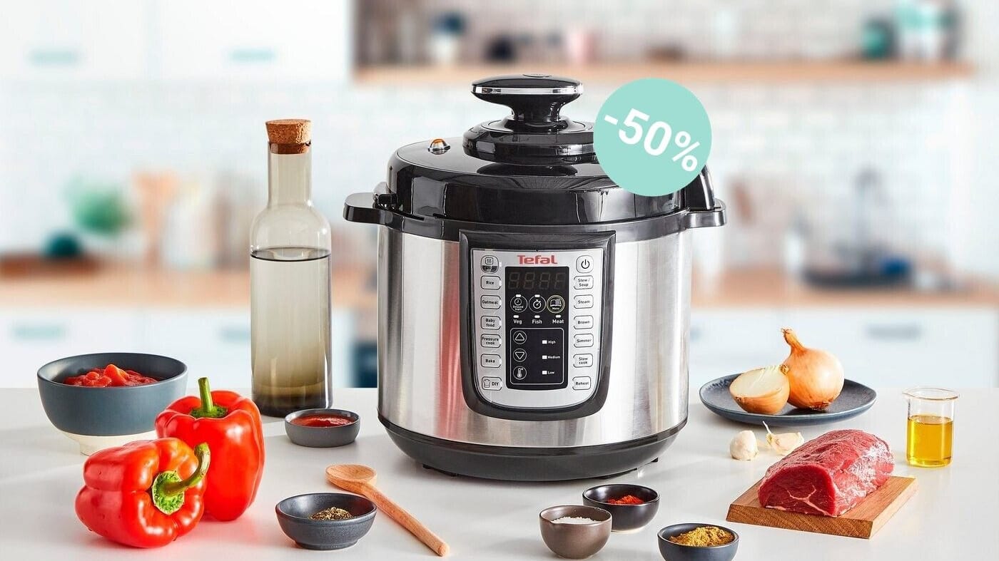 Bei Amazon sichern Sie sich heute den Fast & Delicious Multikocher CY505E von Tefal für weniger als 90 Euro im Blitzangebot.