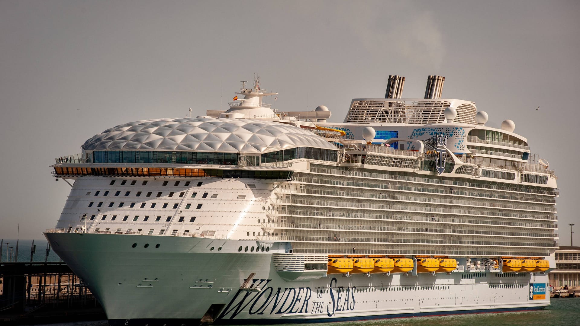 "Wonder of the Seas": Noch ist das Schiff das größte der Welt, bis am 27. Januar die "Icon of the Seas" in See sticht.