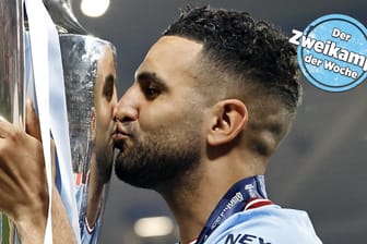 Erst sieben Monate her: Riyad Mahrez feierte den Champions-League-Titel mit Manchester City, wechselte dann nach Saudi-Arabien, wo jetzt die Star-Flucht eingesetzt hat.