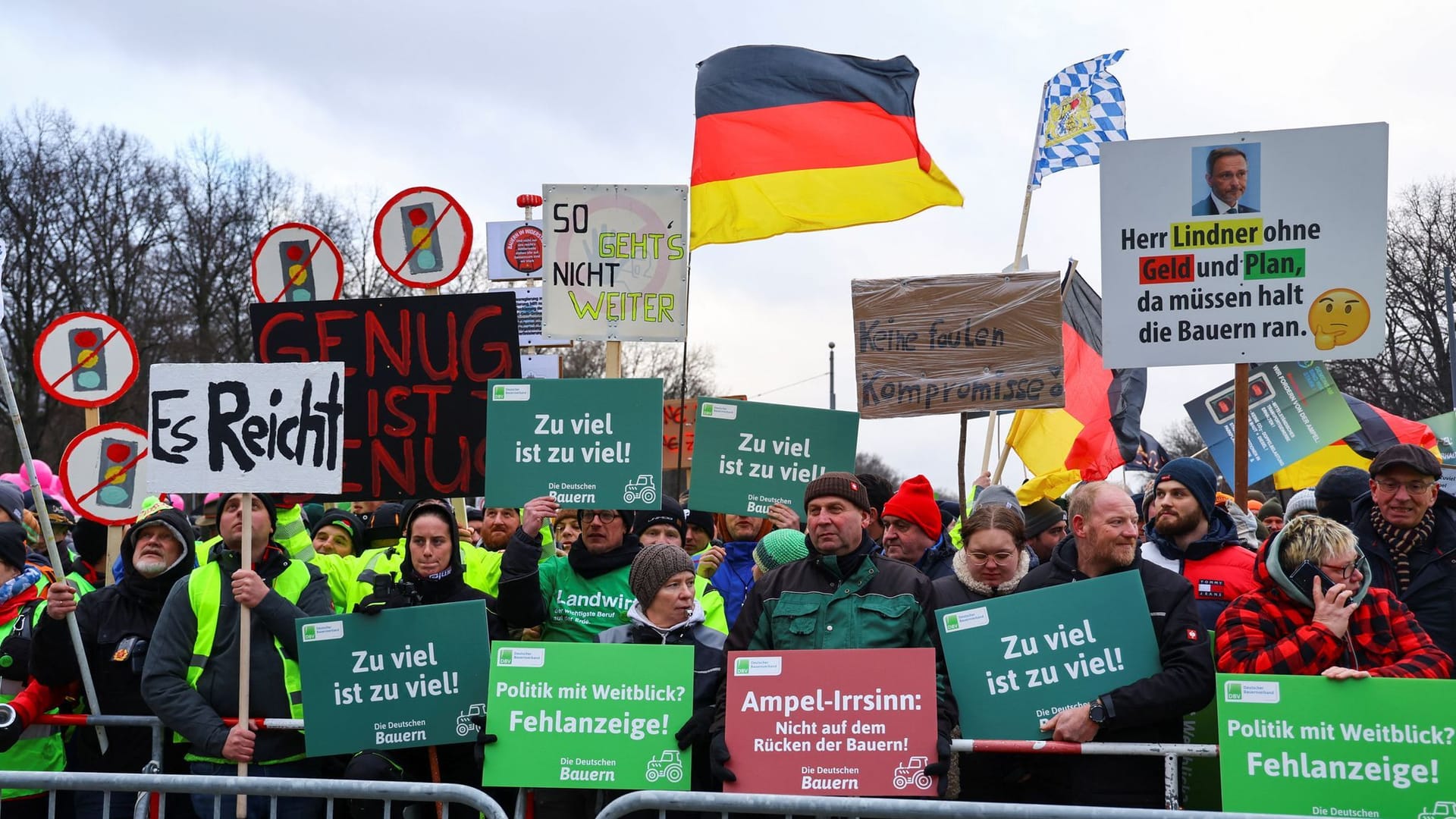 Bauernproteste: Die Großkundgebung beginnt.