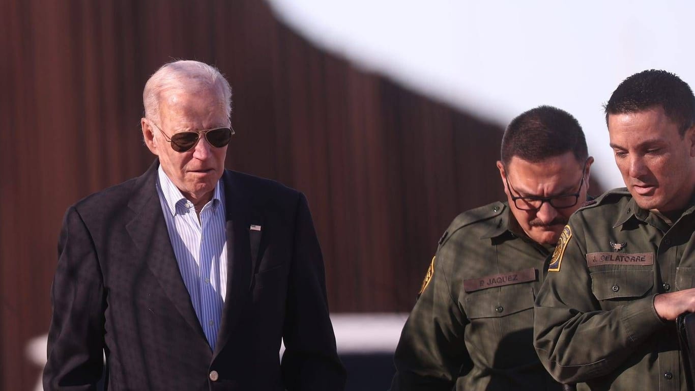 US-Präsident Joe Biden besucht die Grenze zu Mexiko: Die Regierung in Washington befindet sich im Streit mit dem Gouverneur von Texas.