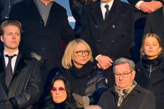 Die Familie des "Kaisers": Sohn Noel Beckenbauer, Frau Heidi Beckenbauer und Tochter Francesca Beckenbauer.