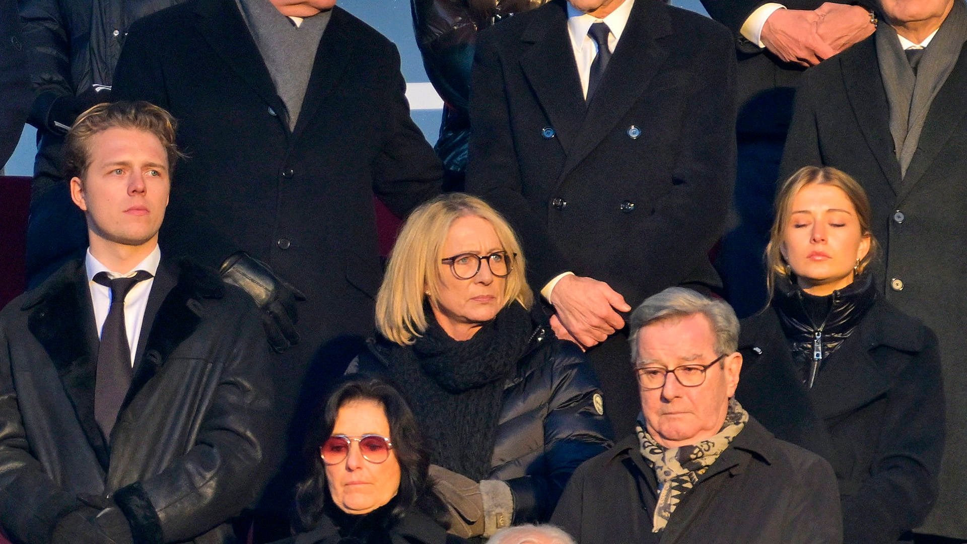 Die Familie des "Kaisers": Sohn Noel Beckenbauer, Frau Heidi Beckenbauer und Tochter Francesca Beckenbauer.