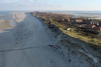 An den Nordostdünen von Wangerooge ist der Strand auf rund 500 Metern Länge einfach verschwunden.