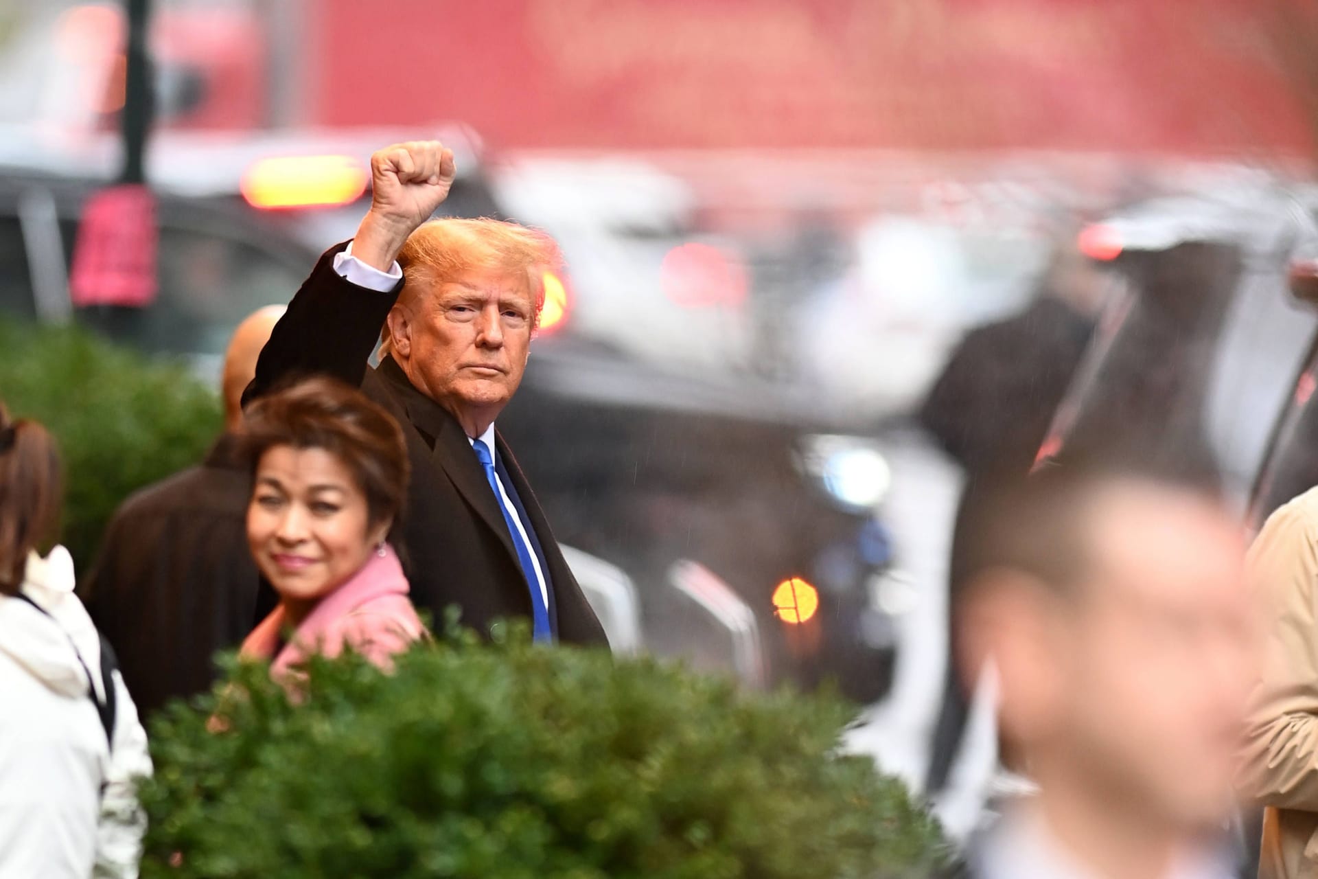 Donald Trump am Donnerstag vor seiner Anhörung in Manhattan: Die Autorin E. verklagt den Ex-Präsidenten bereits zum zweiten Mal.