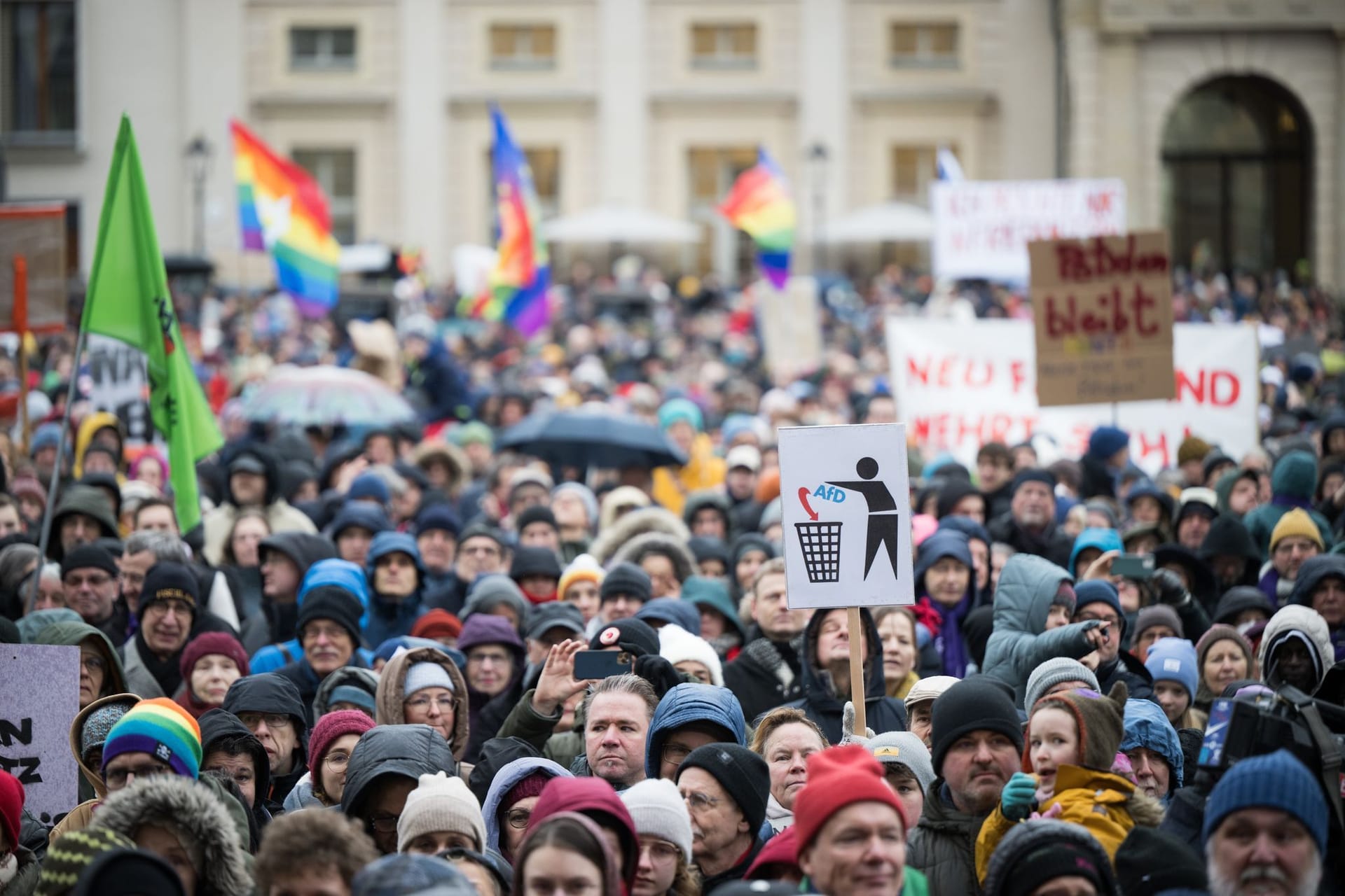 Demonstrationen gegen rechts