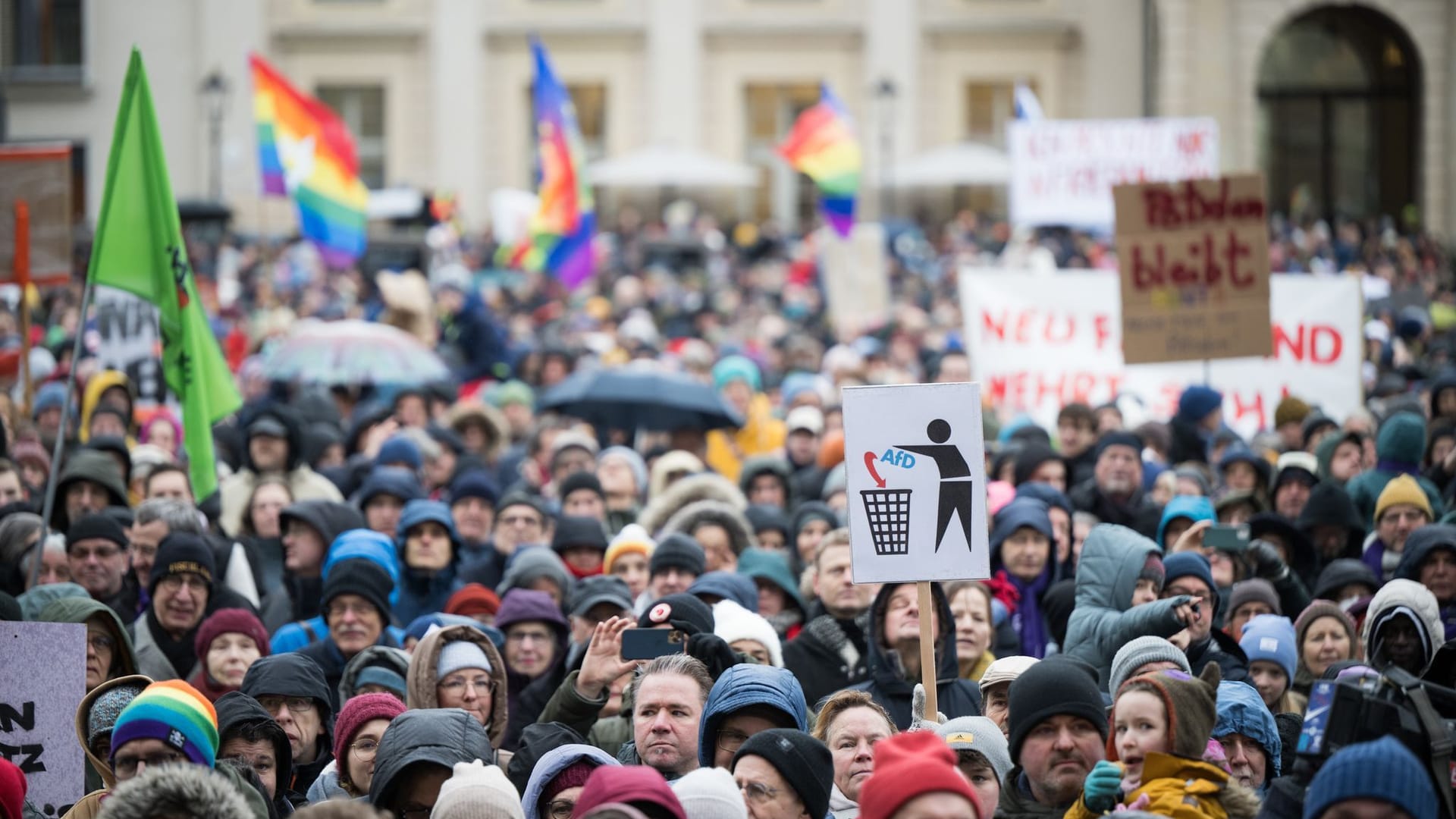 Demonstrationen gegen rechts