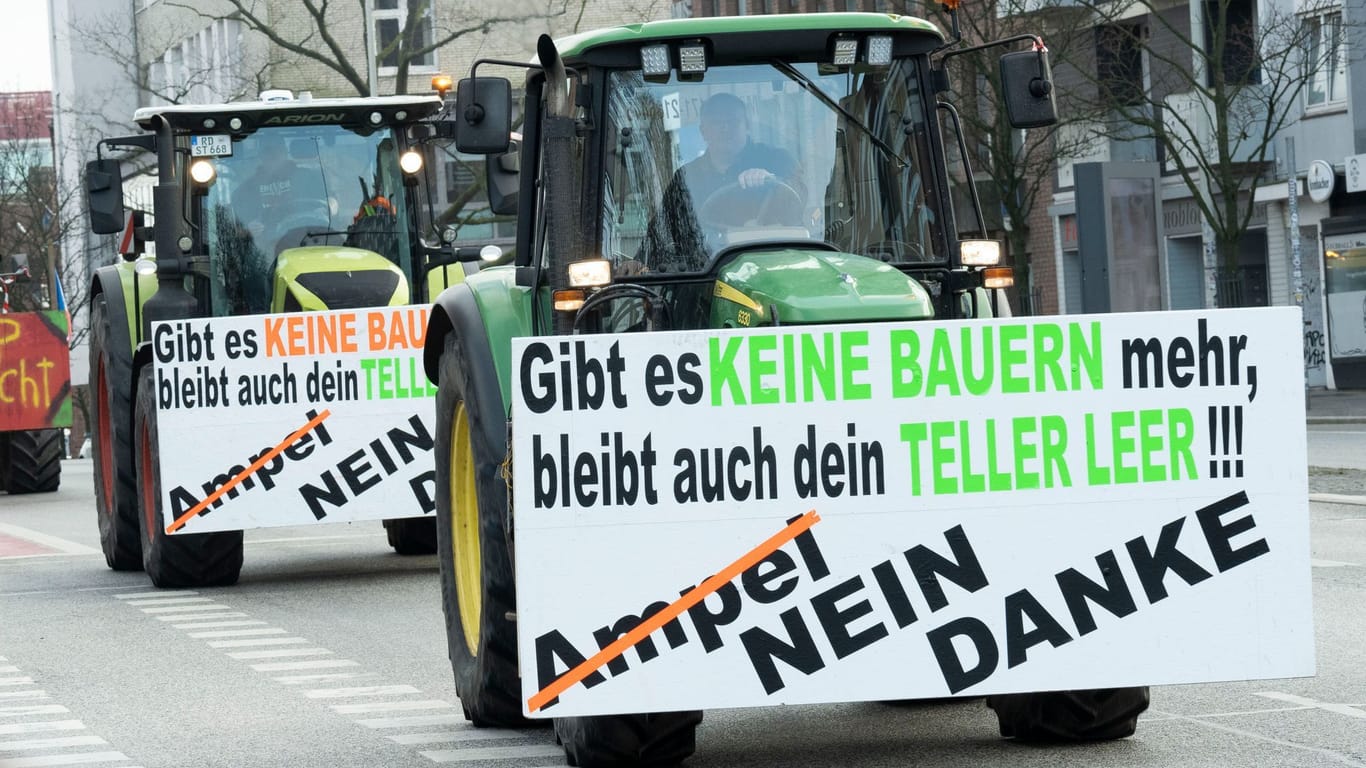 Bauernprotest in Kiel.