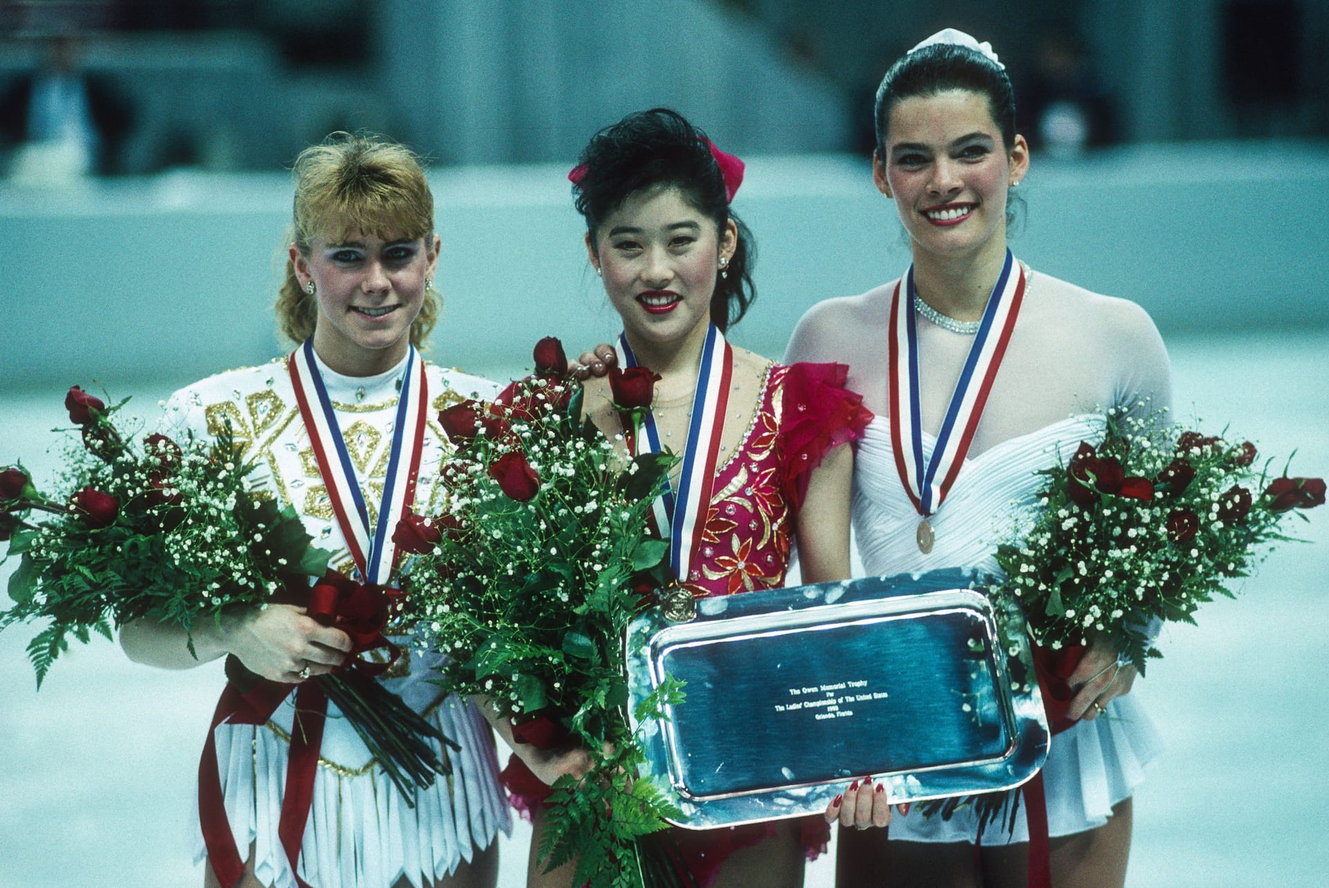 Tonya Harding, Kristi Yamaguchi, Nancy Kerrigan (v. l. n. r.): Harding und Kerrigan standen immer in Konkurrenz.