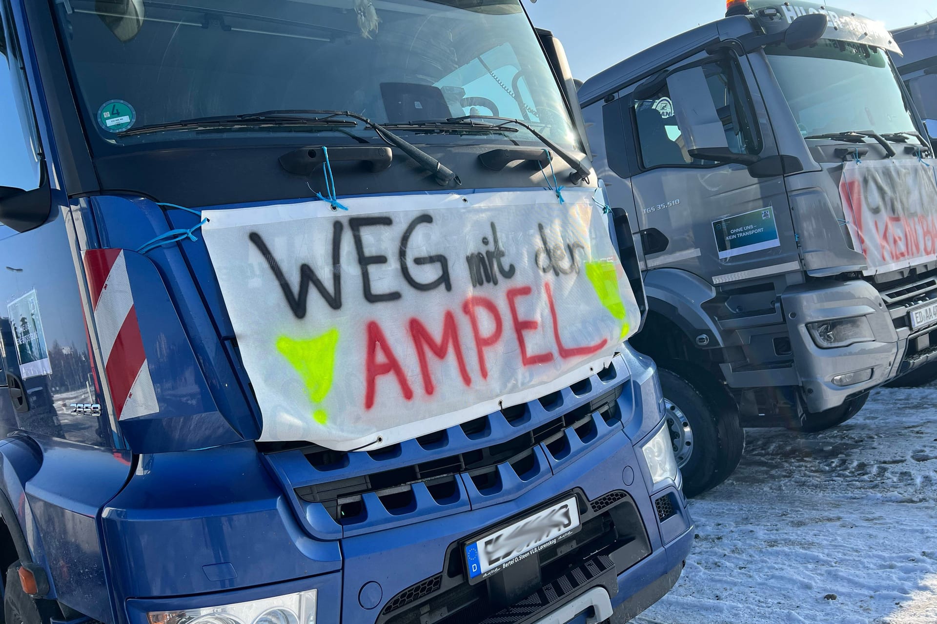 Auf der Theresienwiese demonstrierten jüngst der Spediteure und Bauern gegen die Ampel-Regierung.